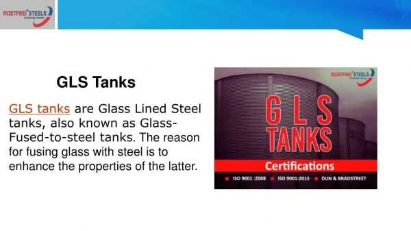 GLS Tanks | Rostfrei Steels