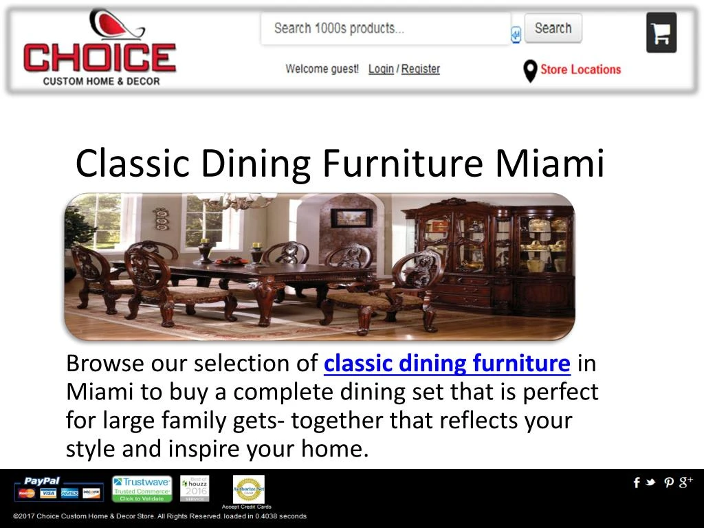 classic dining furniture miami