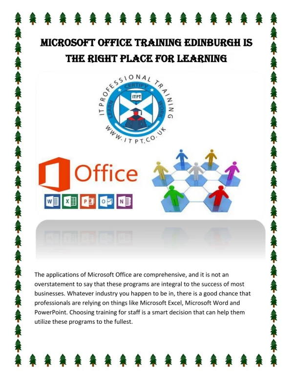 Microsoft Office Training Edinburgh is the Right Place for Learning