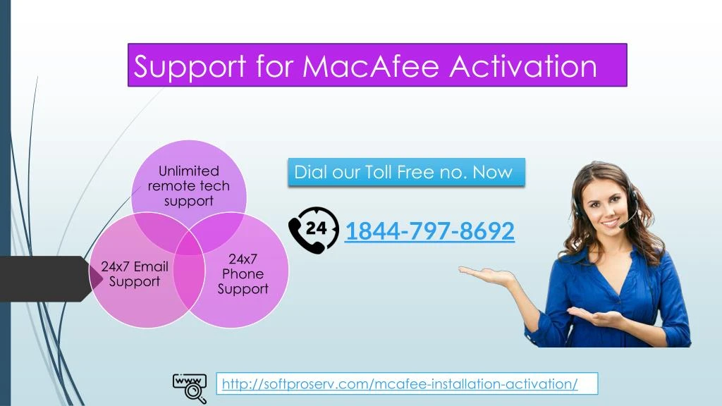 support for macafee activation