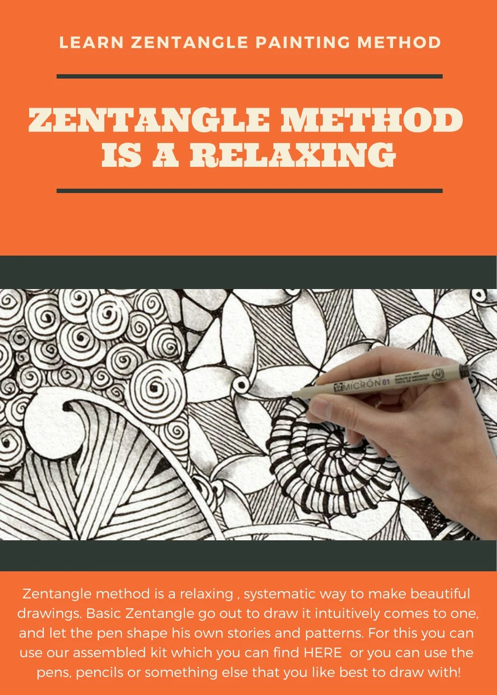 learn zentangle painting method