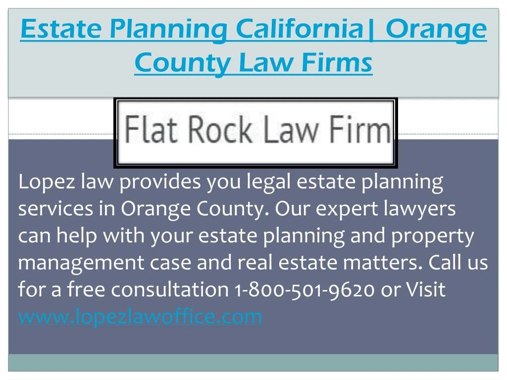 estate planning california orange county law firms