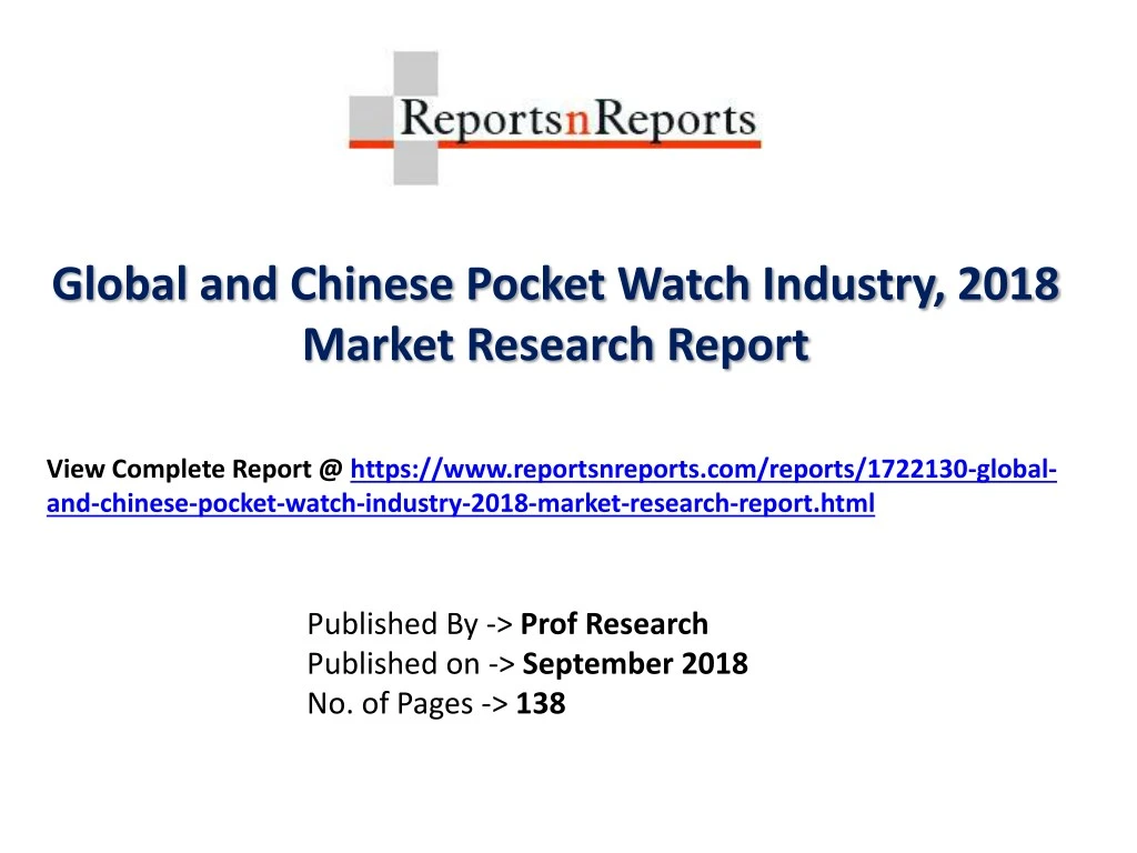 global and chinese pocket watch industry 2018