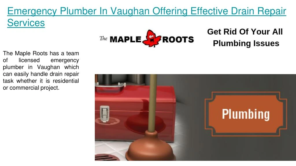 emergency plumber in vaughan offering effective