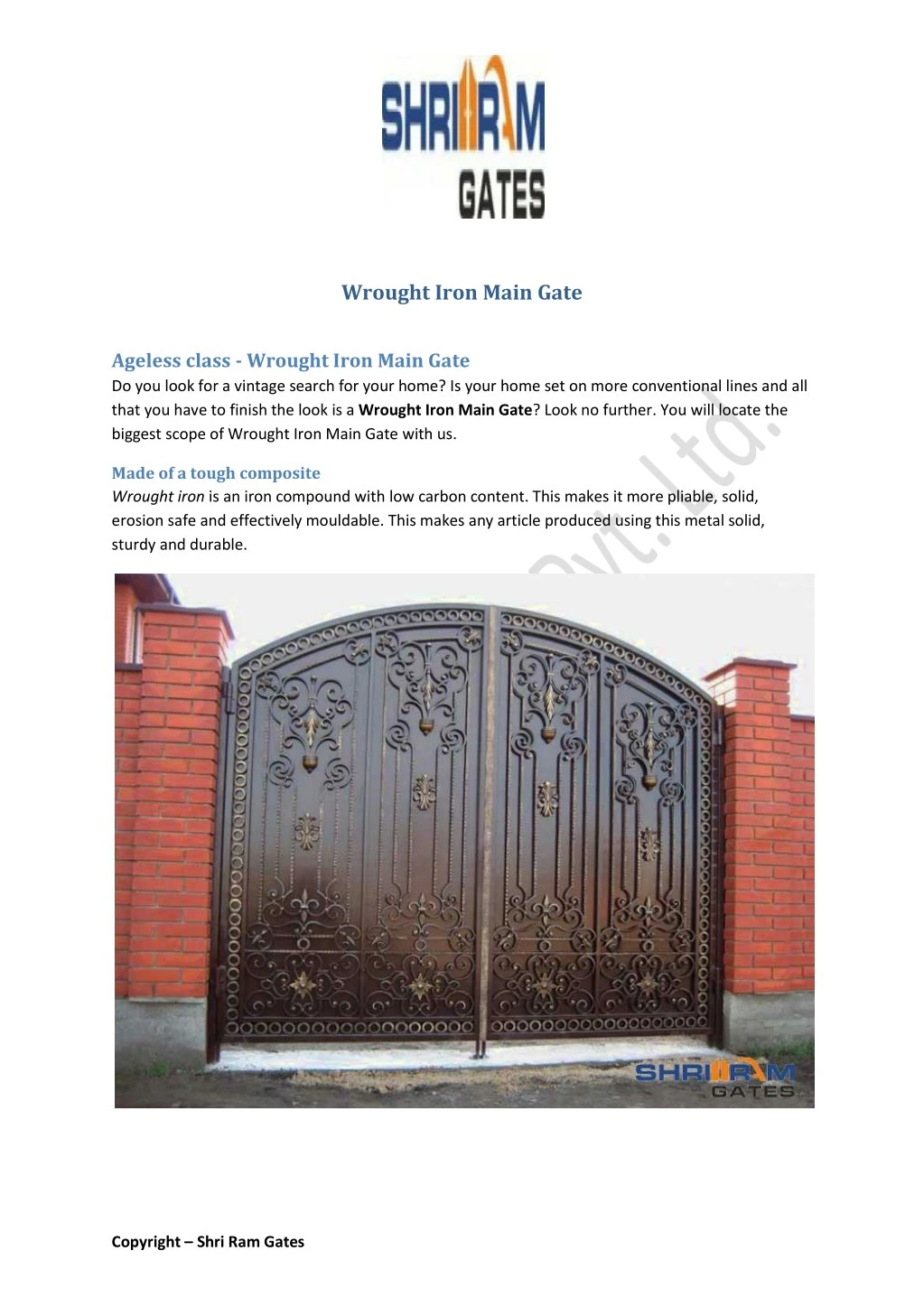 wrought iron main gate