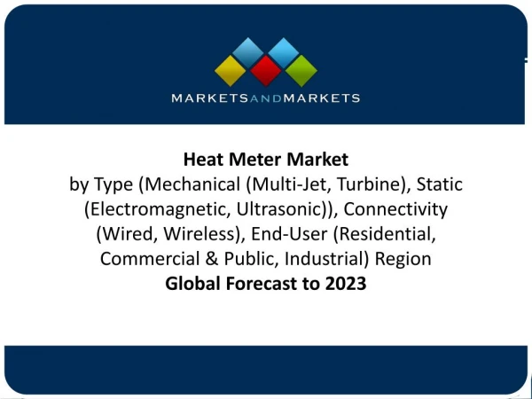 Heat Meter Market worth $1,218.9 million by 2023