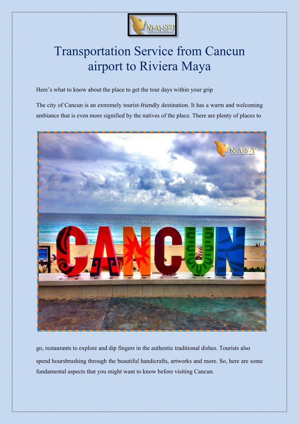 transportation service from cancun airport