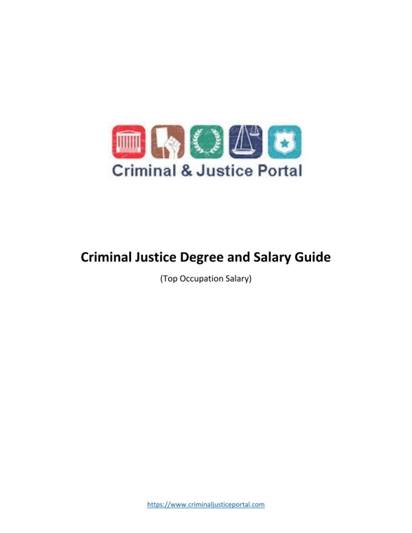 Criminal justice salary guide