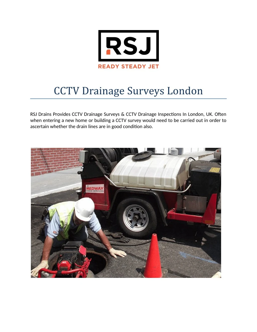 cctv drainage surveys london