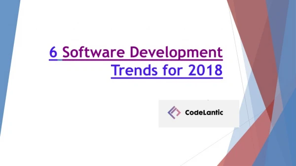 6 Software development trends in 2018