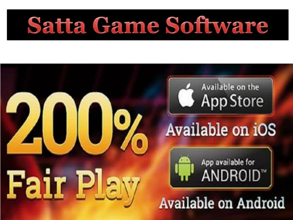 Satta Game Software