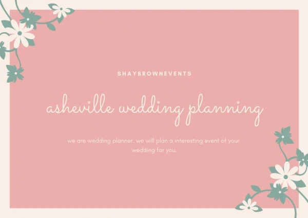 Asheville Wedding Planning