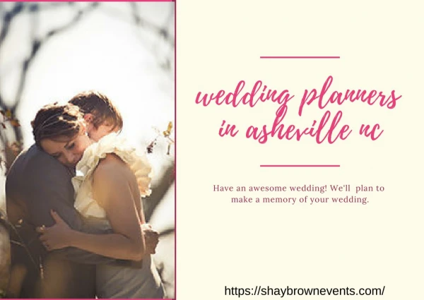 Wedding planners in Asheville NC