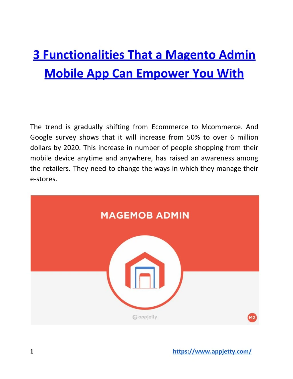 3 functionalities that a magento admin mobile