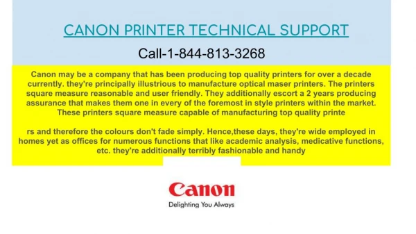 Canon Tech Support