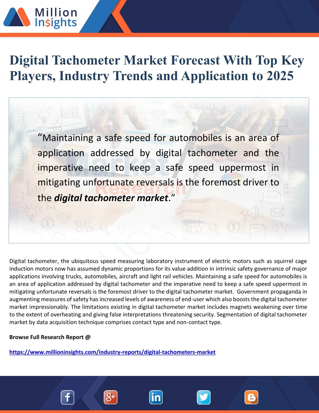 digital tachometer market forecast with