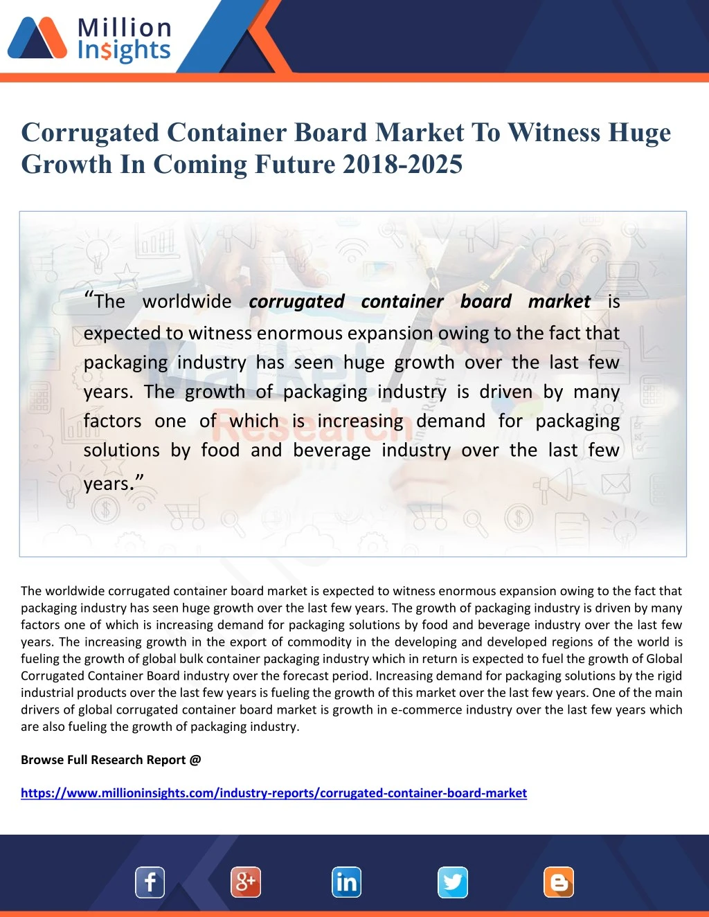 corrugated container board market to witness huge