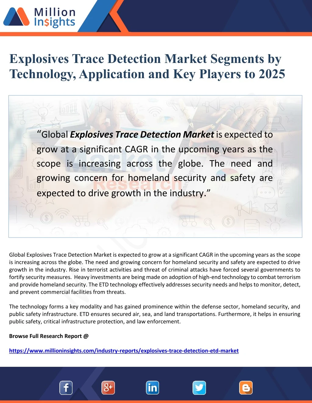explosives trace detection market segments