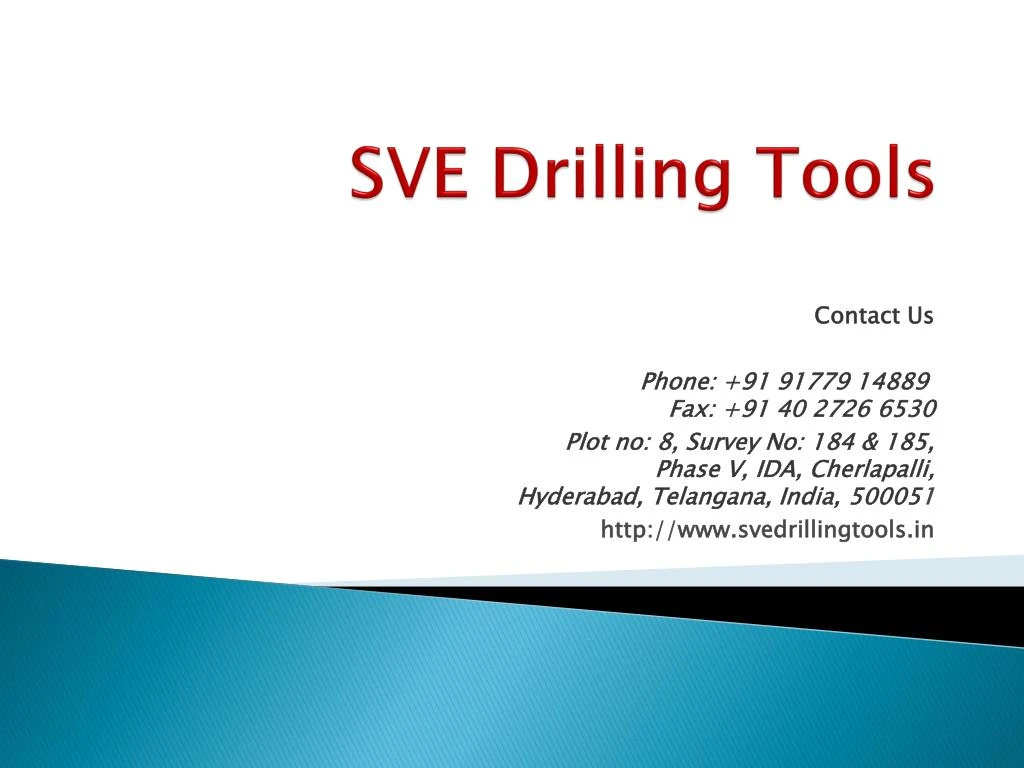 sve drilling tools