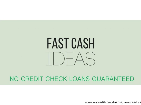 No Credit Check Loans Guaranteed - Payday Loans Long Term