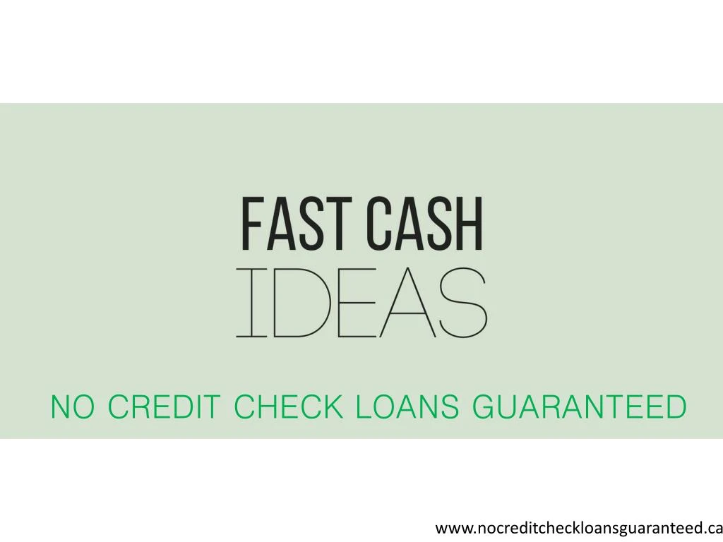 no credit check loans guaranteed