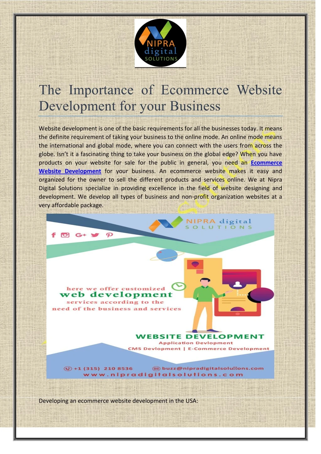 the importance of ecommerce website development