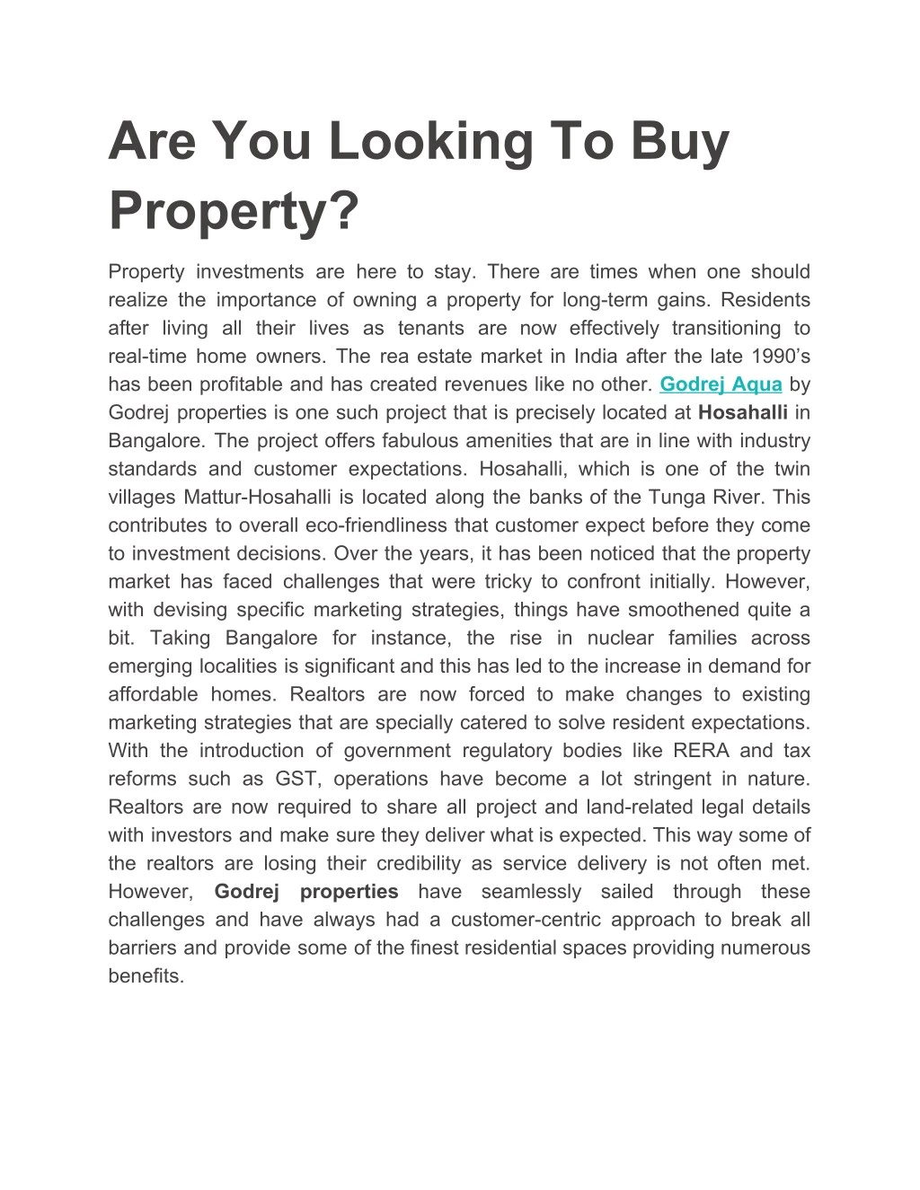 are you looking to buy property