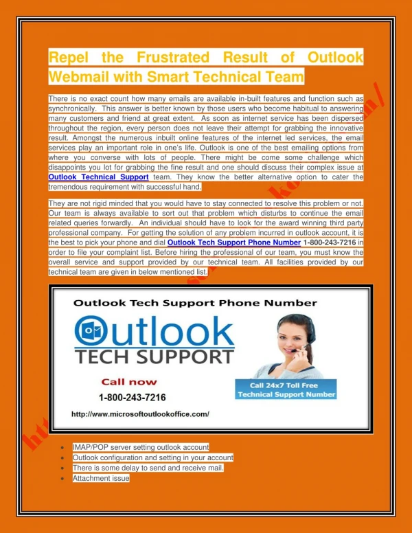 Repel the Frustrated Result of Outlook Webmail with Smart Technical Team