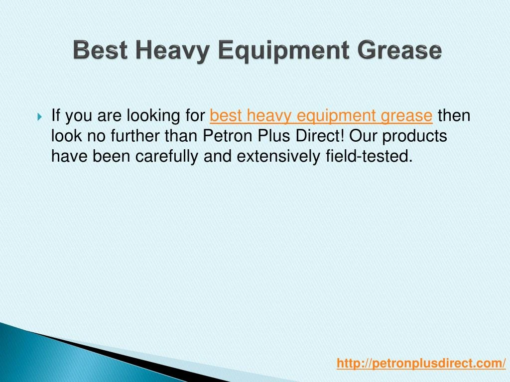 best heavy equipment grease