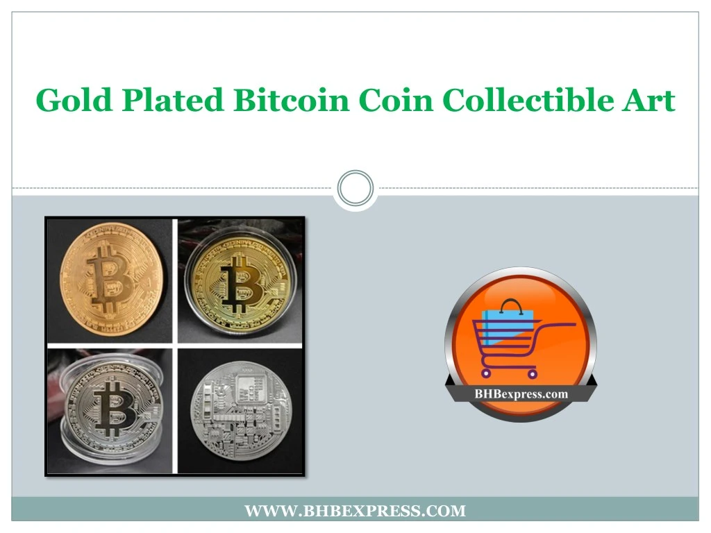gold plated bitcoin coin collectible art
