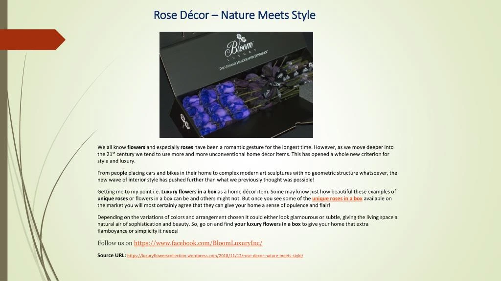 rose d cor nature meets style