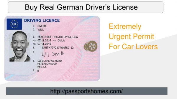 Buy Real German Driver’s License | At An Affordable Price
