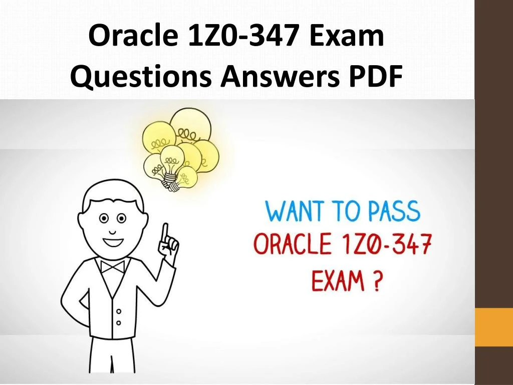 oracle 1z0 347 exam questions answers pdf