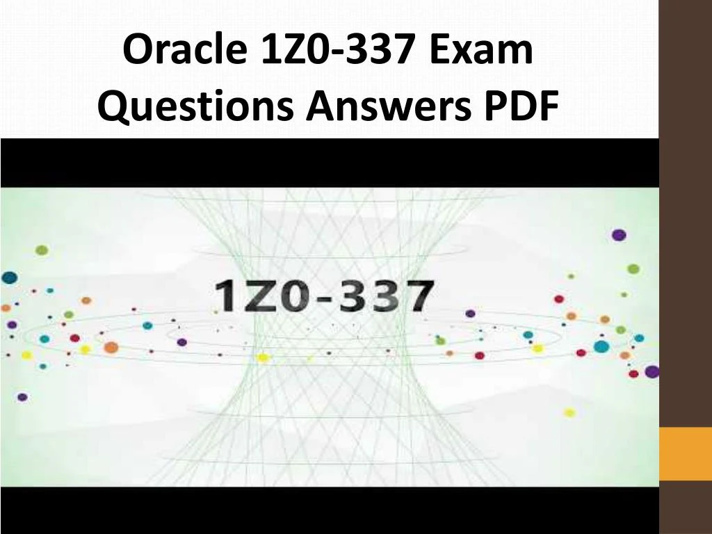 oracle 1z0 337 exam questions answers pdf