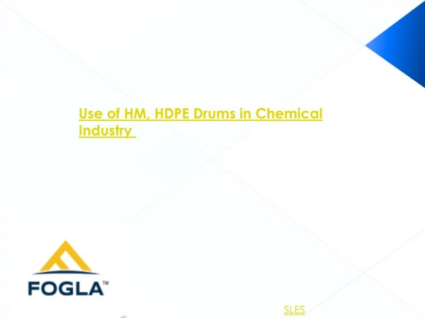 Use of HM, HDPE Drums in Chemical Industry