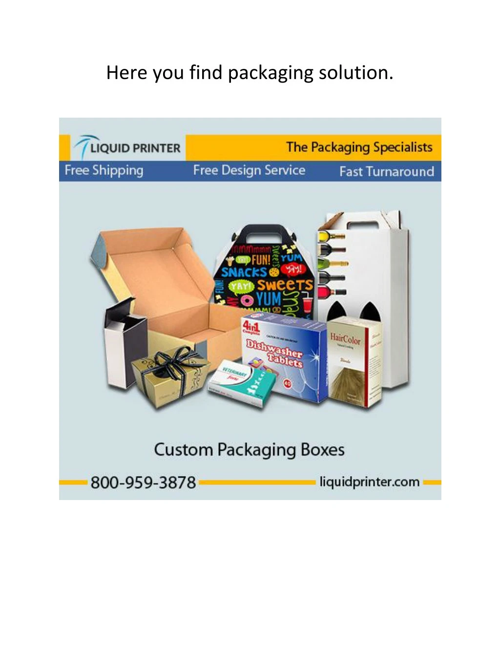 here you find packaging solution