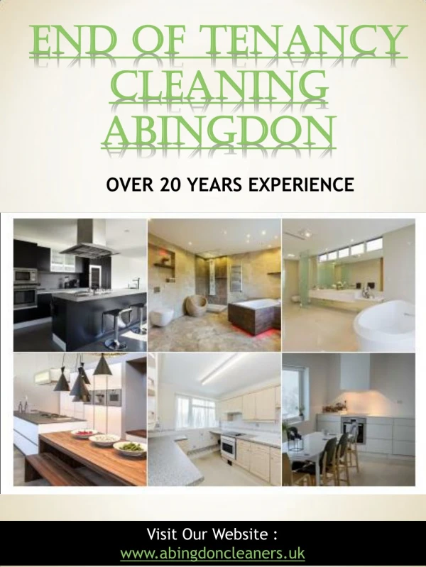End of Tenancy Cleaning Abingdon | Call - 01235 627628 | www.abingdoncleaners.uk