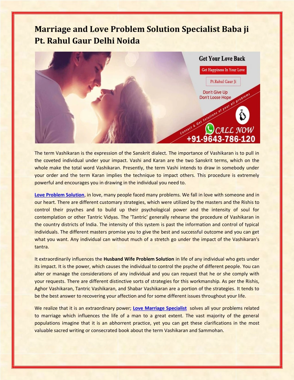 marriage and love problem solution specialist