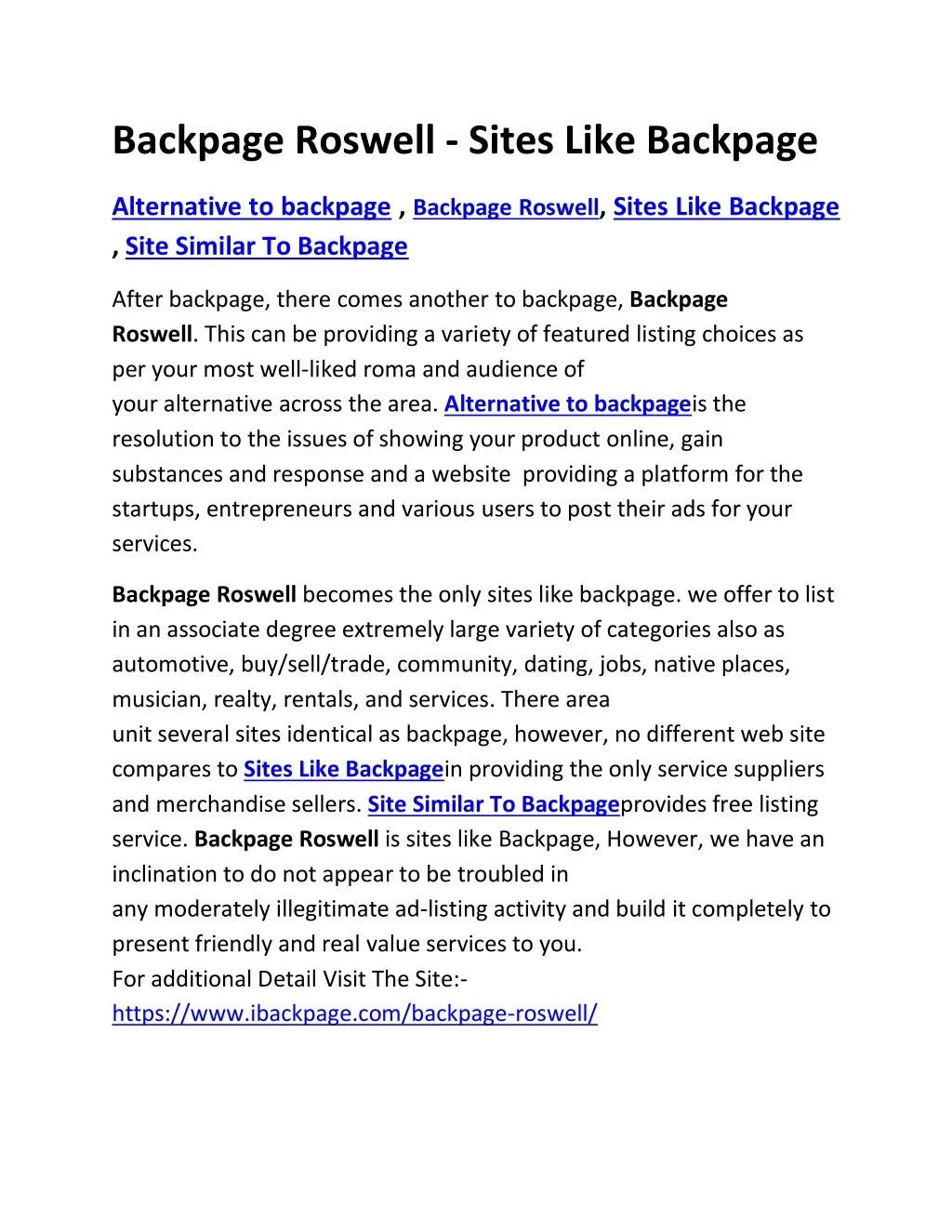 backpage roswell sites like backpage