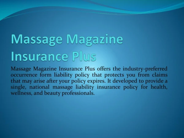 Affordable Massage Therapist Insurance
