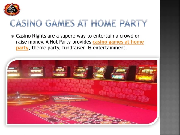 Casino Games at Home Party