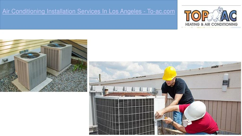 air conditioning installation services