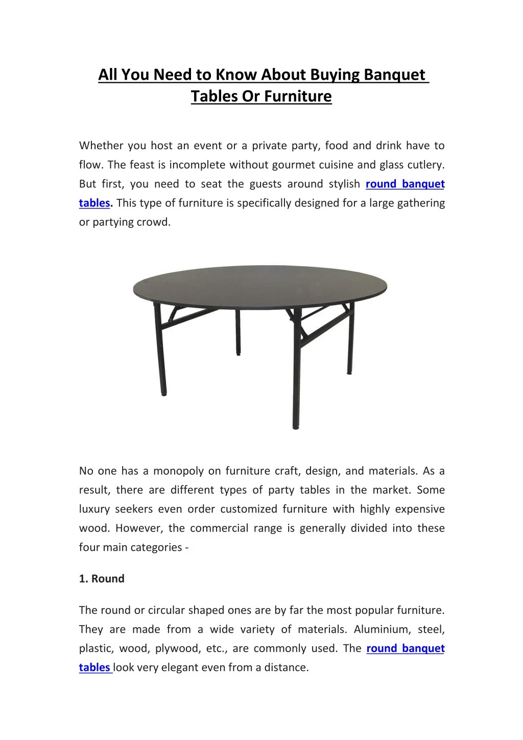 all you need to know about buying banquet tables