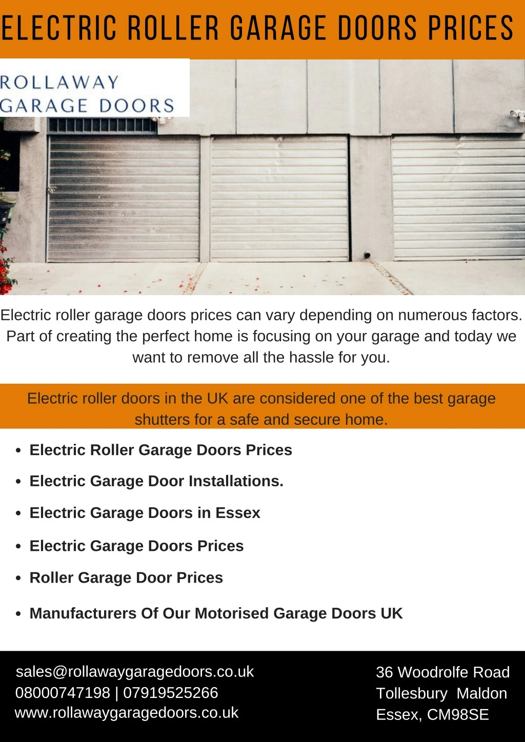 electric roller garage doors prices