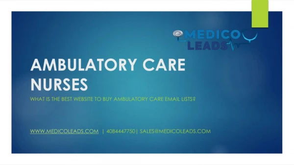 Ambulatory Care Email List
