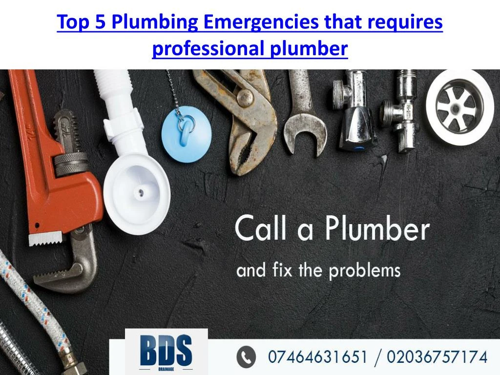 top 5 plumbing emergencies that requires