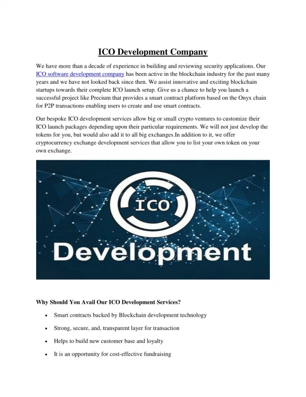 ICO Development Company