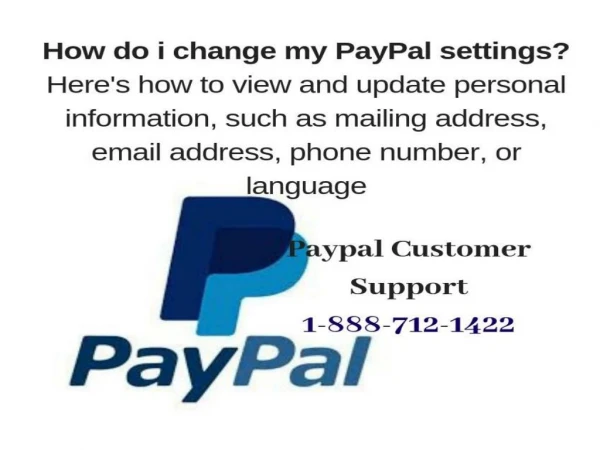 How Do I Change My PayPal Account Settings | Contact Customer Service