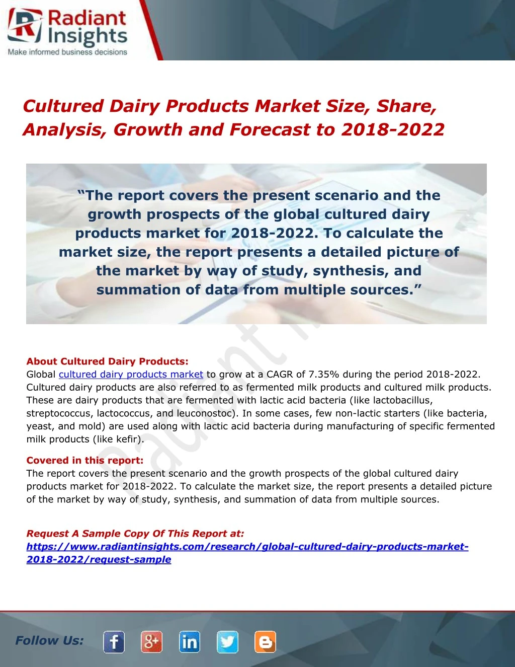 cultured dairy products market size share
