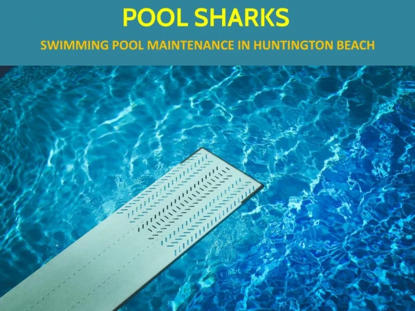 Swimming Pool Maintenance in Costa Mesa Pool Sharks